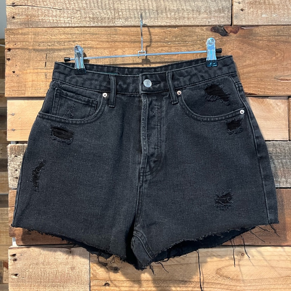 Black Jean shorts